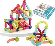 BERYART 42pcs Magnetic Building Blocks for Toddlers - STEM Montessori Educational Toys for Kids 3+, Magnetic Sticks & Balls Construction Set, Preschool Learning Sensory Toys for Boys & Girls
