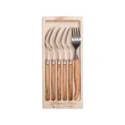 Laguiole Jean Neron 6pc. Fork Set - Olive Wood