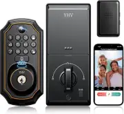 Keyless Entry Door Lock with Camera Electronic Smart Lock Fingerprint Keypad