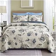 Full/Queen King Quilt Set Cotton Floral Printed Bedding Bedspread Coverlet Set Lightweight Cotton Quilt Set 3 Pieces (1 Quilt,2 Pillow Shams) (Color : C, Size : King 250x270cm-98x106)
