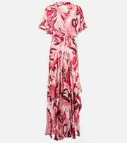 [Poupette St Barth] Poupette St Barth Mabelle satin maxi dress AU 14 red