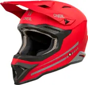 ONeal 1SRS Solid S25, motocross helmet , color: Matt Red/Grey , size: M