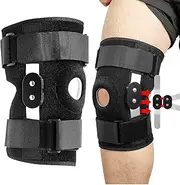 Professional Hinged Knee Brace with Side Stabilizers, Stable Support of The Knee, Effective Relieves ACL, MCL, Meniscus Tear, Arthritis, Tendinitis Pain, Sports, Running, Working Out, For Men and Women