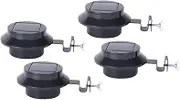 Solar Fence Lamp Practical Led Lighting Tool Black Warm White for Outdoor Garden Decor