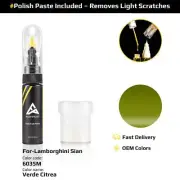 Touch Up Paint For Lamborghini Sian 6035M Verde Citrea With Polish Paste