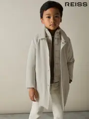 Reiss Stone Logan 3-9 yrs Gabardine Coat with Removable Gilet (E11051) | $180