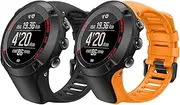 [MoKo] Strap Compatible with Suunto Ambit 3/3 Sport/3 Run/3 Peak/2/2S/2R/1, Soft Silicone Replacement Strap Sports Strap Watch Strap with Screws and Screwdriver