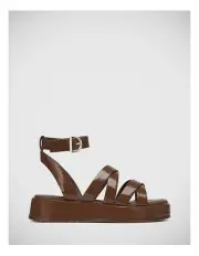 [Wittner] Cherish Patent Strappy Sandal in Brown