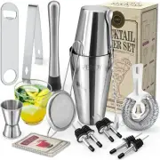 Cocktail Shaker Set, 16 Piece Bartender Kit, Shaker, Stainless 16pcs