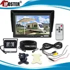 7" Monitor 2ch 4PIN Video in CCD Color Reversing Rear View Camera 10m Caravan RV