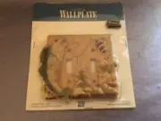 FIGI Vintage Double Switch Light Plate Cover Fishing Handpainted Man Cave