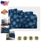 Cozy 4-Piece California King Flannel Bedding Set with Oversized Flat Sheet