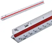- Architectural Scale Ruler, Scale Ruler, 12 Inch, White, Scale Ruler Con