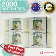 Cotton Tips Swabs Buds Pure Cotton Wool Double End Q-Tips Plastic Stems 2000Pcs