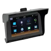 Portable 5" Motorcycle GPS Navigator Driving Recorde Waterproof Wireless CarPlay