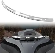 VEISUTOR Slotted Windshield Trim for Harley Street Glide 14-23, Stainless Steel Windscreen Trim Wind Shield Trim for Harley Tri Glide Street Glide Electra Glide Ultra Classic CVO 2014-2023 Accessories