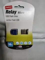 Staples Relay Micro USB Flash Drive 16 GB Laptop Smartphone