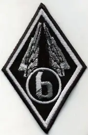 Starship Troopers Mobile Infantry Winged Diamond '6' Patch w/HOOK Backing