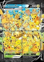 Pikachu V-Union - 4 Card Set - SWSH139 - SWSH140 - SWSH141 - SWS142 - Pokemon Celebration Black Star Promo Set