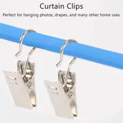 50 Pcs Stainless Steel Curtain Clips With Hook For Curtain Photos Home Decoration Outdoor Party Wir