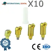 10x Dental Angulated 45° Multi Unit 1.4 Plastic Sleeve Set Int Hex 2.42mm