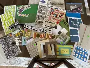 Lot of Scrapbooking Junk Journaling Supplies Embellishments Sports Theme