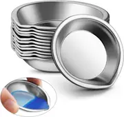 12 Pieces Stainless Steel Paint Tray, Stainless Steel Paint Bowl, Makeup Palette Small Tray, Round Paint Art Palette, for Makeup, Paint Mixer