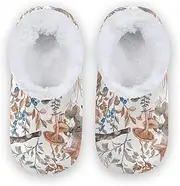 [Caihoyu] Kids Girls Boys Closed Back House Slippers Coral Fleece Non-Slip Soft House Slippers Shoes Indoor Outdoor Winter Bedroom