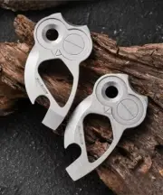 New Titanium Alloy Bottle Opener Pry Bar Crowbar Portable Keychain Multi Tools