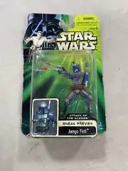 STAR WARS Jango Fett Attack of the Clones Sneak Preview Action Figure 2001 J38