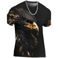 在飛比找蝦皮購物優惠-AMERICAN EAGLE 美國鷹圖案男式 T 恤 3D 