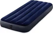 INTEX 64756 Dura-Beam Standard Downy Air Mattress: Fiber-Tech – Junior Single – 10in Bed Height – 135kg Weight Capacity – Pump Sold Separately Blue
