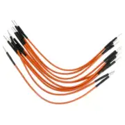 10 Pack 4-inch Orange Reinforced Jumper Wire, Male to Male Pin for Breadboarding