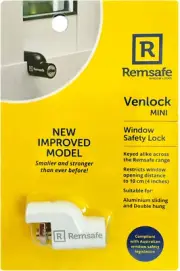 Mini Venlock Sliding Window Safety Lock White, Child Safety Window Lock, Alumini