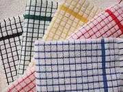Vision Textiles Night Dreamz Terry Tea Towel Pack of 12- Soft, Super Absorbent and Lint Free Kitchen Towels- 100% Cotton Dish Cloth (40X60cm Mono Check 12 Pack)