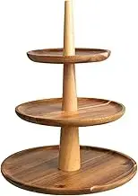 Cake Stand Wooden Cupcake Stand, Cake Plate Display Server Tray, Dessert Snack Display Plate for Parties Wedding(3 Tier)
