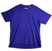 Adidas Climalite FreeLift Men's Size XL Solid Blue Crew-Neck Athletic T-Shirt