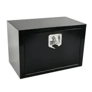 24"x14"x16" Black Steel Underbody Truck Tool Box Flatbed Trailer Storage w/Lock
