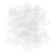 100 Pieces Bra Strap Adjustment Adjuster Lingerie Slider Buckle Hooks Bikini Clear 15mm
