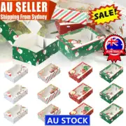 12x Christmas Candy Cookie Boxes Party Gift Box Bakery Cupcake Muffin Cake BoxHA