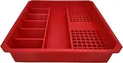 Impact Bit Holder Insert Compatible With Milwaukee PACKOUT Low Profile Organisers | Heavy-Duty 3D Printed PETG Storage Solution | Custom Tool Organisation System | Professional Tradesman | Red Insert