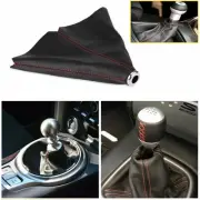Car Shift Boot Black Leather Gear Shift Cover Universal For Manual Automatic (for: Honda)