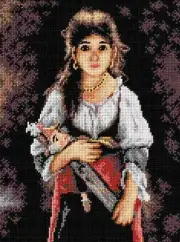 "Gypsy Princess" Printed Canvas or Threads Kit for Tapestry Needlepoint 2236