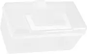 Hoement Box Medicine Container Clear Emergency Portable Medical First Aid Kit for Car Storage Crate Car First Aid Kit Medicine Holder Medicine Storage Organizer White
