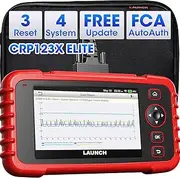 Launch OBD2 Scanner CRP123X Elite, 2025 Lifetime Update WiFi Scan Tool, Engine at SRS Airbag Scanner, 3 Resets Diagnostic Scanner, Code Reader for All Cars, AutoVIN, FCA SGW, Voltage Monitor