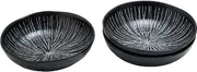 Chodokusa Black Shallow Bowl, 5.9 inches (15 cm), Value Set of 3, (Amazon.co.jp Exclusive) (Commercial Use), Side Dishes, Simmered Food, Salad, Set Meal, Udon, Buckwheat, Pasta, Mino Ware, Made in