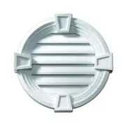 Fypon Gable Louver Vent, 25"x25" Round White Polyurethane Weather Resistant