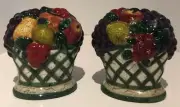 Raymond Waites Cornucopia Fruit Lattice Salt & Pepper CIC *FREE SHIPPING*