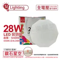 在飛比找PChome24h購物優惠-旭光 LED 28W 6500K 白光 全電壓 鑽石星空 吸