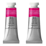 2x Winsor & Newton 14ml Professional Watercolour Paint Permanent Carmine S3